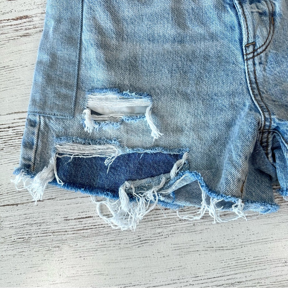 American Eagle Rainbow Patchwork Distressed Highe… - image 4